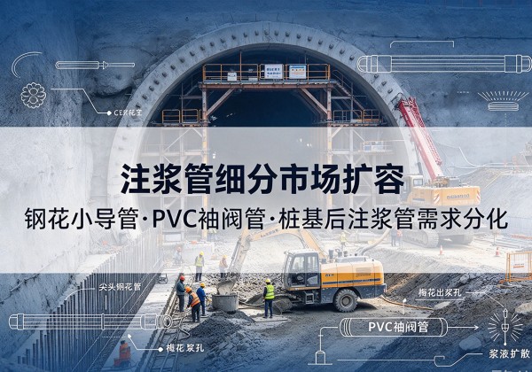 景泰注浆管细分市场扩容，隧道钢花小导管、PVC 袖阀管、桩基后注浆管需求分化